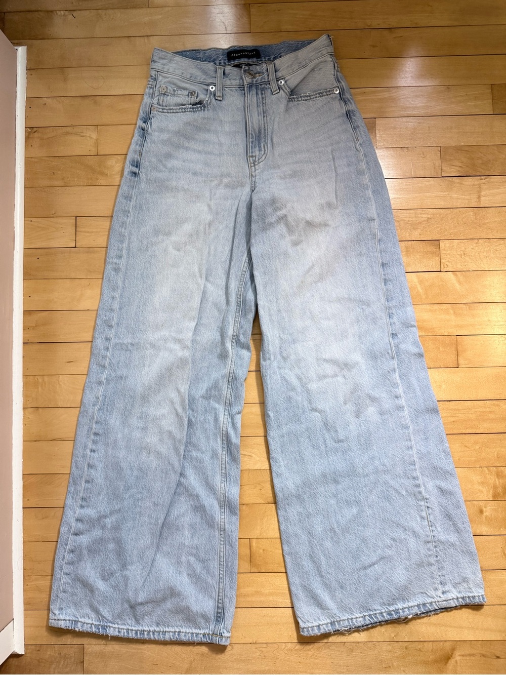 Aeropostale Light Blue Wide-Leg Jeans